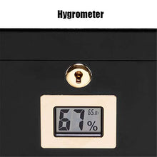 WLMGWRXB Humidor Cedro Finitura Artigianale con igrometro Digitale Frontale e Gel umidificatore