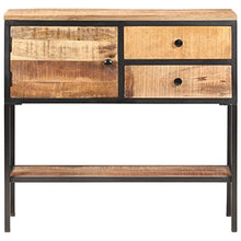 vidaXL Credenza 85x30x80 cm in Legno Massello di Mango Grezzo
