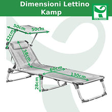 Totò Piccinni Lettino KAMP Pieghevole Leggero in Alluminio con Cuscino e Borsa Zaino (Bianco)