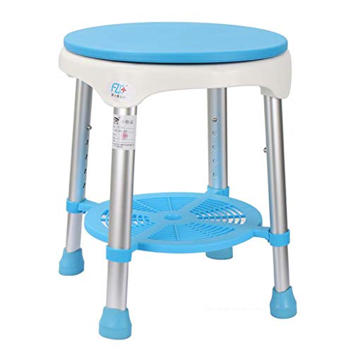 MGMDIAN Bagno in Lega di Alluminio a 360 Gradi Rotante Sedia da Bagno Vecchio Sgabello da Doccia Incinta Antiscivolo Accessori da Bagno