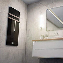 Cecotec Porte-serviettes électrique en Crystal Ready Warm 9890 Crystal Towel. 850W, double cintre en acier inoxydable, télécommande, affichage LED, minuterie, protection IP24.