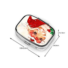 Scatola quadrata per pillole medicinali Vintage Santa Fashion Pill Organizer Viaggi pillole Dispenser per vitamine integratori