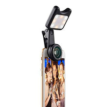 Luce Riempimento Anello Selfie Ricaricabile 2 in 1, Luce Riempimento Selfie Clip Luminosità Temperatura Colore Regolabili Smartphone, Video Live Stream Macro Grandangolare HD,A