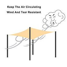 Redfire Vela Ombreggiante Tenda 3X3M, Anti-UV Tenda a Vela Impermeabile Quadrato Varie Dimensioni Compreso Corda di Fissaggio Sicurezza per Patio Giallo Sabbia