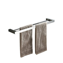 Beelee - Doppia barra portasciugamani da parete, 40 cm, cromata lucida, acciaio inox, BA8502C-40