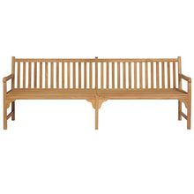 vidaXL Panca da Giardino con Cuscino Bianco Crema 240 cm Legno di Teak