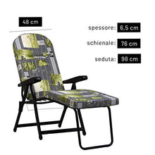TECNOWEB Materassino per Sdraio con poggiapiedi - Ideale Come Cuscino per Giardini ed Esterni - Diverse Colorazioni Disponibili - Made in Italy