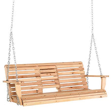 giordano shop Dondolo 3 Posti Sospeso 150x75x53 cm con Tavolino Pieghevole in Legno