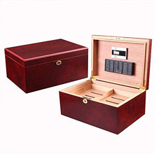 WAWAYU Portasigari, Red Rose Superficie Opaca Legno di Cedro Cigar Humidor Creativo casa Cigar Box di stoccaggio