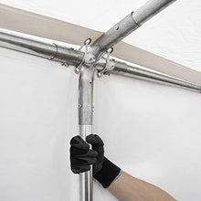 TOOLPORT Tendone Deposito 4 x 6 m PVC ca. 500g/m² Grigio Gazebo Magazzino Tenda Capannone