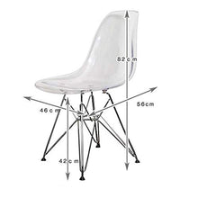 HLR Sedie da Sala da Pranzo Gambe Schienale Trasparente Metallo Pranzo Sedia in plastica for Famiglia Soggiorno Sala da Pranzo