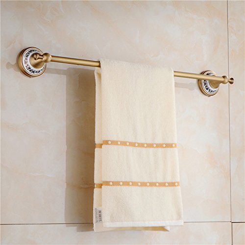 MBYW moderno minimalista portasciugamani portasciugamani da bagno stile europeo rame blu e bianco porcellana antica porta asciugamani singolo porta asciugamani adatto per il bagno