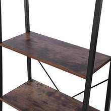 Scaffale a scaletta, scaffale a 4 Ripiani Scaffale a Scala Scaffali per Piante Portafiori Multifunzionale Scaffale per scaffali per Soggiorno di casa Camera da Letto Marrone, 23.62