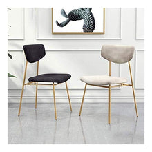 Bar Stool senza braccia Sgabelli tappezzati Sedie da pranzo Tempo libero imbottito Sgabello velluto cuscino e oro Leg (Color : Gray)