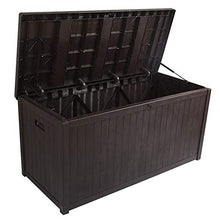 Cassapanca Da Esterno Baule Rattan Cassa Panca Portattrezzi Giardino Copri Bidoni Immondizia Portabidoni Spazzatura Madie Panchina Scatola Di Immagazzinaggio All'Aperto Ideale,Brown-460LWoodGrain