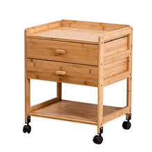 FCXBQ Comodini Semplice Moderno, Camera da Letto Semplice bambù Multifunzionale Comodino stoccaggio Finitura Piccolo Armadio Cuscinetto 200 kg-46,5x38x57 cm