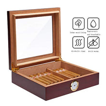 Cigar Humidor, Sigaro Umidificazione della Cassa del Contenitore di Legno Solido Legno di Cedro Humidor Piano di Sigaretta della Vernice (260 * 223 * 65MM),A