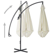 Tidyard Ombrellone Parasole da Giardino | Ombrellone a Sbalzo con Palo | 250x250 cm | Telaio Acciao | Resistente Antivento | Protezione UV | Sabbia