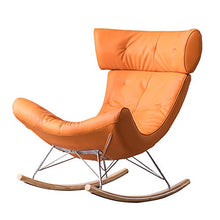 XinQing-Sedia a Dondolo Sedia a Dondolo reclinabile Nordico Balcone di Lusso Soggiorno Giardino Courtyard Tempo Libero Tempo Libero Divano, Arancia 87x74x101cm