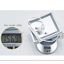AJH Specchio da Bagno Specchio da Trucco da 8 Pollici a LED Specchio da Trucco Quadrato Specchio da Barba per Bagno Specchio da Trucco Pieghevole in Acciaio Inossidabile