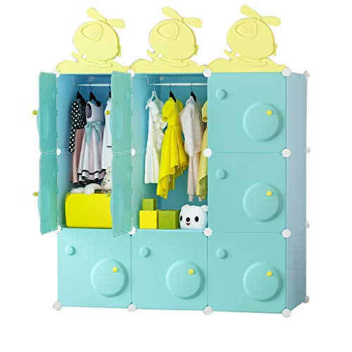 Guardaroba Bambini Semplice Panno di plastica Assemblea Armadio Economico Semplice Letto Moderna Armadio XINYALAMP (Color : A)