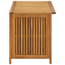 Wealthgirl - Contenitore in legno di acacia, contenitore in legno, per giardino, giardino, per cuscini esterni, attrezzi da giardino