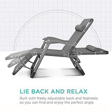 JFFFFWI Sedia Pieghevole Zero Gravity Chaise Longue Letto Pieghevole, Poltrone reclinabili Regolabili con braccioli massaggianti, Poltrone Relax da Esterno per Patio Giardino Spiaggia Piscina Campo