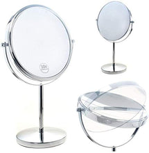 Trucco specchio con luci Specchio cosmetico indipendente 5x zoom, specchio da tavolo a specchio da 8 pollici trucco specchio per camera da letto per bagno con camera da letto, specchio da barba cosmet