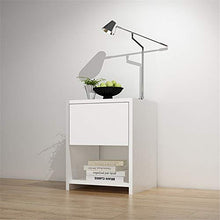 Comodino Ripiano Aperto Laterale con cassetto Adatto a Soggiorno e Camera da Letto (Color : White, Size : One Size)