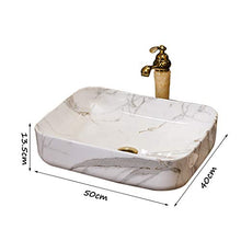 Yxx max -Lavabo Bacino del dispersore di Ceramica del controsoffitto, Art Bacino Recti Hotel Domestica Bathroom Sink (50x40x13.5cm) Lavandino del lavabo