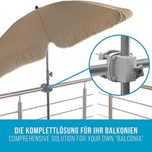 Set 4smile - ombrellone + porta ombrellone ringhiera del balcone SunnyBoy - ombrellone 200 cm SunnyJoy con clip, pieghevole, protezione solare UV 50+ - set completo