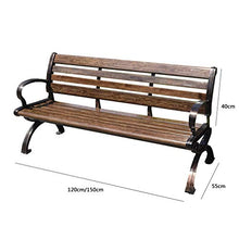 ZXF- Sedia da Parco con Schienale per Esterni, Panchina per Il Tempo Libero per La Protezione Ambientale, Legno Antisettico/Legno di Plastica, Sedia A Pedale in Alluminio Pressofuso