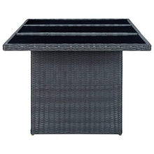 Qnotici Tavolo da Giardino con Struttura in Acciaio, Tavolo da Giardino in Legno massello di Acacia da Esterno Pratico Tavolo da Giardino 200 x 100 x 74 cm-Grigio Scuro e Nero