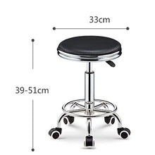 Tuqia Furniture Rolling Bar Sgabello in pelle PU regolabile Altezza Disegno Sgabello Ufficio Cafe Bellezza Studio Barbiere Scrivania Tavolo Salotto Mobili Sedie (Colore: C, Dimensioni: 33 * 39-51cm)
