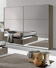 Dafne Italian Design Armadio a 2 antoni scorrevoli. Effetto Noce Dark (cm. 277 x 66 x 246h)