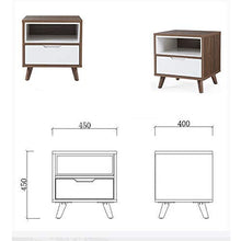 Comodino Inizio Camera Ufficio Universitaria Legno Scuro Comodino Frassino Legno Dipinto Comodino per la Camera e L'Ufficio (Color : Brown, Size : 40X45X45CM)