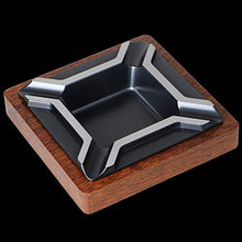 NIHAOA Accessori del Sigaro Legno di Cedro di Titanio del Metallo Quattro Groove Piattaforma Cigar Ashtray Contenere 4 Sigari