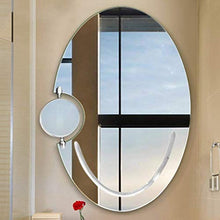 CENPEN Creativo Ovale Bagno Trucco dello Specchio a Parete Senza Telaio Specchio da Toilette