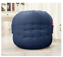 LYQZ In Pelle Divano Pigro Tatami Fagiolo Borsa Camera Balcone pisolino Comodo Divano Piccolo Computer Lounge con poggiapiedi 80 × 80 cm (Color : Dark Blue)