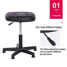 SXRDZ Bellezza sgabello Piazza regolabile idraulico Sgabello girevole, con sollevamento bracciolo in pelle impermeabile sedia Giri 360 gradi di rotolamento Salon Sgabelli, for Office Massage Tatuaggio