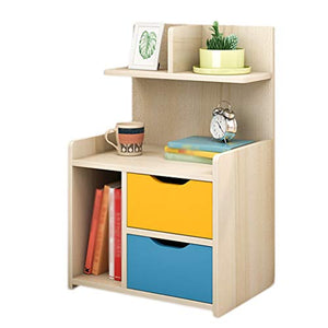 Comodino Assemblea Camera Locker Colori Doppio pompaggio Piccolo Studio Soggiorno Corridoio Bagno Addensare in massello Domestica Ciliegio 40X25X60cm FANJIANI