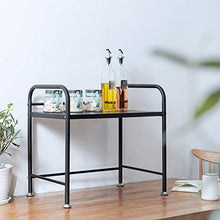 LYM &ripiano di stoccaggio Ripiano da Cucina, ripiano Multifunzione for Forno a microonde Ripiano for Uso Domestico in Acciaio Inossidabile -2 Strati Scaffale di Finitura