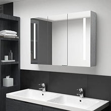 vidaXL Armadietto Bagno con Specchio e Luci LED con Ante e Ripiani Interni Elegante Moderno Funzionale Mobiletto Pensile 60x14x62 cm MDF e Melamina