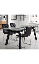 CAMINO A CASA – Tavolo da Pranzo 160 – 240 cm Legno Nero e Vetro Moon