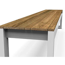 Careser - Panchina da Giardino in Legno di Teak Massiccio, 120 x 45 x 40 cm (L x A x P)