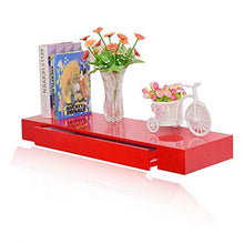 Semplicità Elegante Scaffale a Muro Scaffali Galleggianti Scaffali Mini Semplice Libreria Scaffale Tavolo Spogliatoio Soggiorno Multifunzione Camera da Letto Barbiere, 6 Colori, HJJ, Rosso, 80X25X