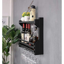 Portavini Portabottiglie in Ferro A Parete, Portabottiglie Multifunzionale per Ristorante in Cucina, Portabicchieri， Espositore, Nero (Size : 100cm)