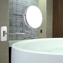 Specchio da toeletta a LED, specchio a parete, specchio ingranditore 10x da 7,87 pollici Specchio girevole da 360 gradi doppio lato rotondo specchio girevole Specchio da barba pieghevole da bagno Spe