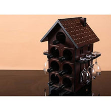 Decorazione Domestica Vino Rack Pratica di Legno Vino Rack controsoffitto 6 Bicchieri di Vino Rack 7 Wine Bottle Holder Container