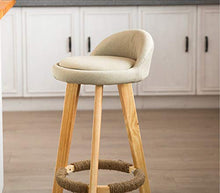 CSQ Bancone da Cucina Sedie da Bar, Altezza 70 Cm Sgabello da Colazione Cuscino in Tessuto Sedia da Bar in Legno Massello Bancone Bar Caffetteria Sedia da Reception(Size:70CM,Color:C)